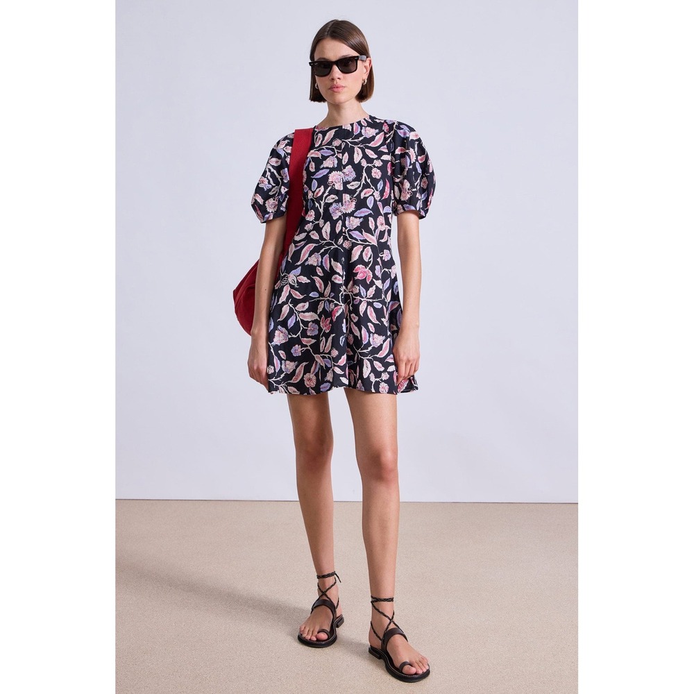 Apiece Apart Bettina Mini Dress Garden Floral Midnight Size 10